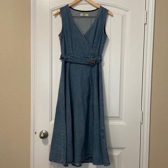 BSB Jeans Cross over denim dress - Picture 1 of 6